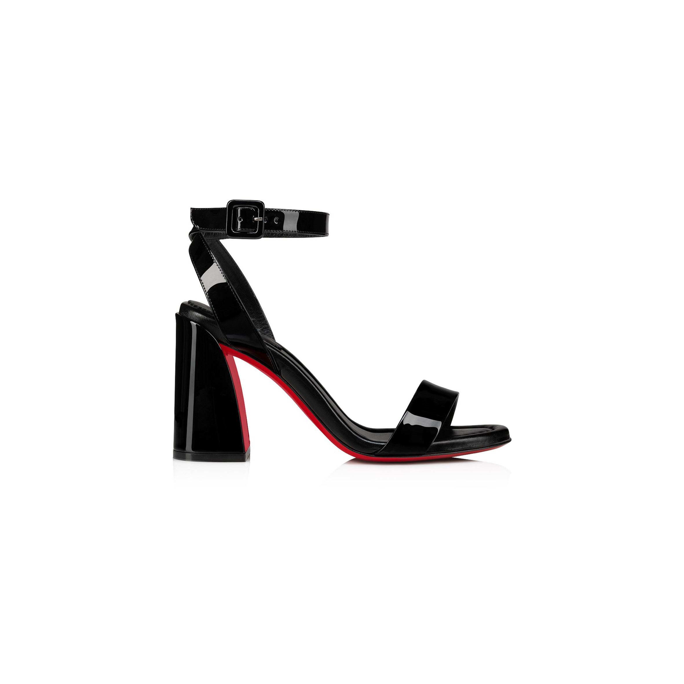 Ch**an louboutin miss sabina 85 mm strappy sandals-patent calf leather-black-women 3230530b439